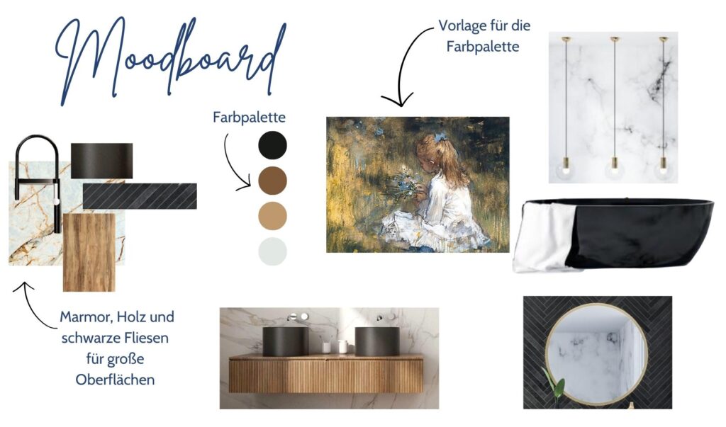 Moodboard erstellen Badezimmer